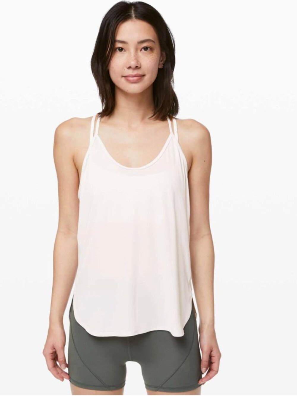 lululemon athletica Pale Blush T-Back Delicate Day Tank size 8